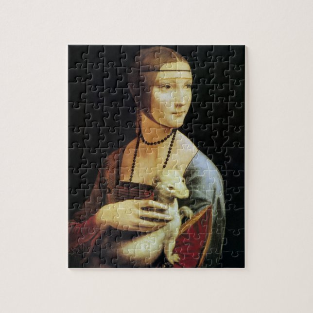 Leonardo da Vinci's Lady with an Ermine Jigsaw Puzzle (Vertical)