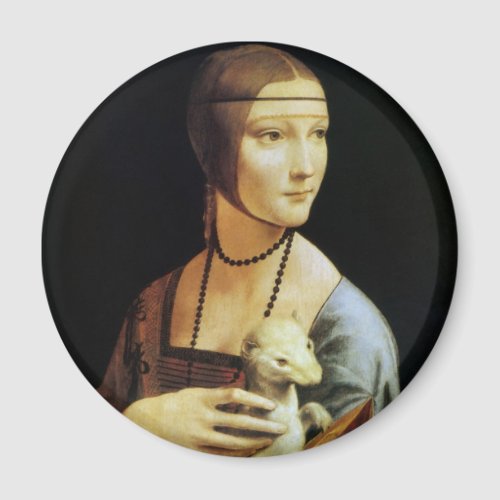 Leonardo da Vincis Lady with an Ermine Magnet