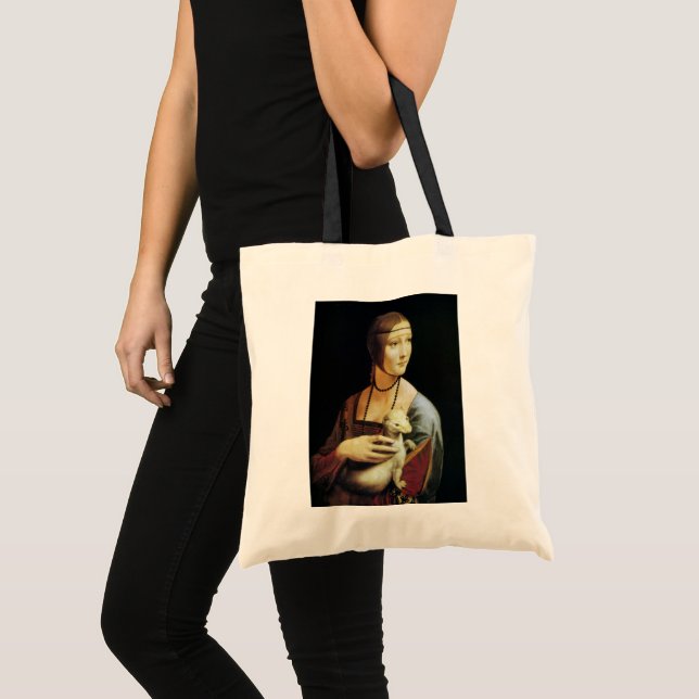 Leonardo da Vinci's Lady with an Ermine Tote Bag (Front (Product))
