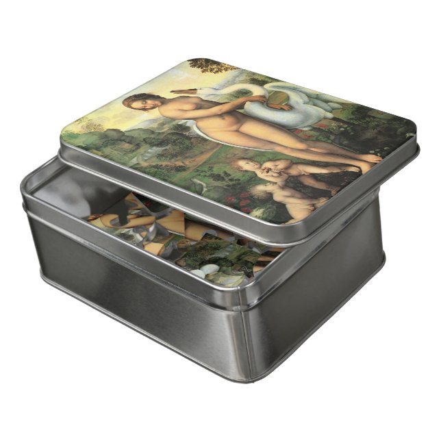 Leonardo da Vinci's Leda and the Swan Jigsaw Puzzle (Lid Open)