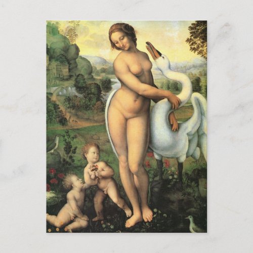 Leonardo da Vincis Leda and the Swan Postcard