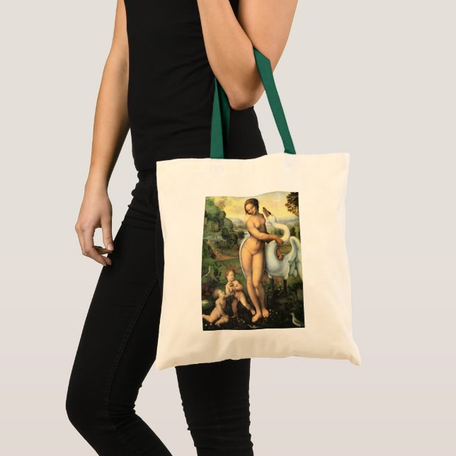 Leonardo da Vinci's Leda and the Swan Tote Bag (Front (Product))