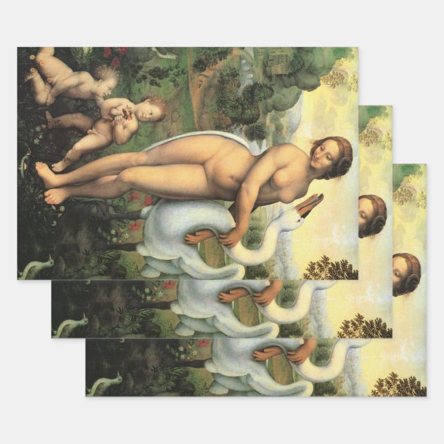 Leonardo da Vinci's Leda and the Swan Wrapping Paper Sheets (Set)
