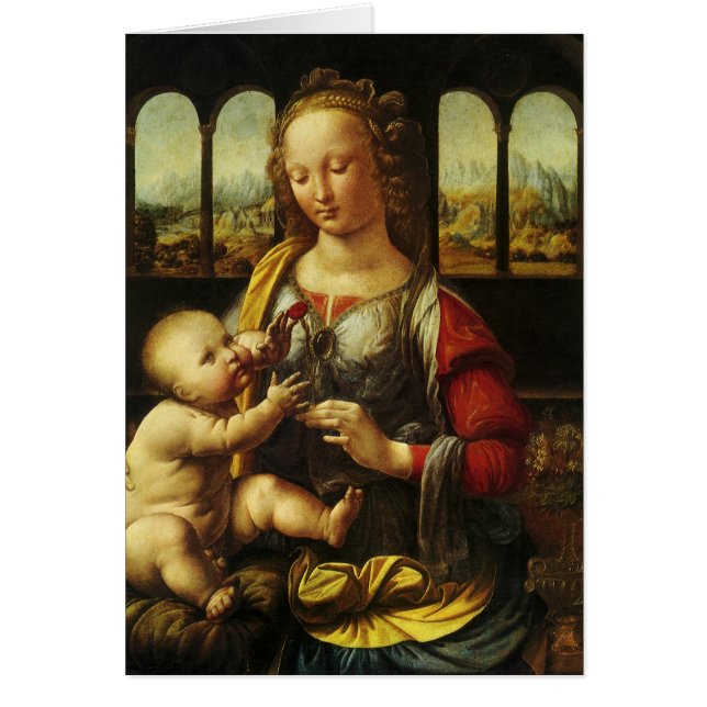 Leonardo da Vinci's Madonna of the Carnation Cards (Front)