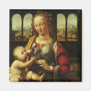 Leonardo da Vinci's Madonna of the Carnation Magnet