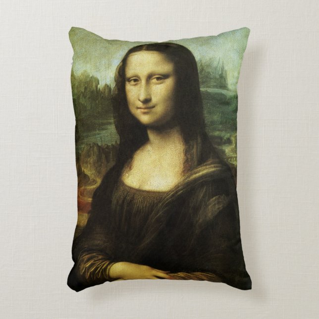 Leonardo da Vinci's Mona Lisa, Renaissance Art Accent Pillow (Front(Vertical))