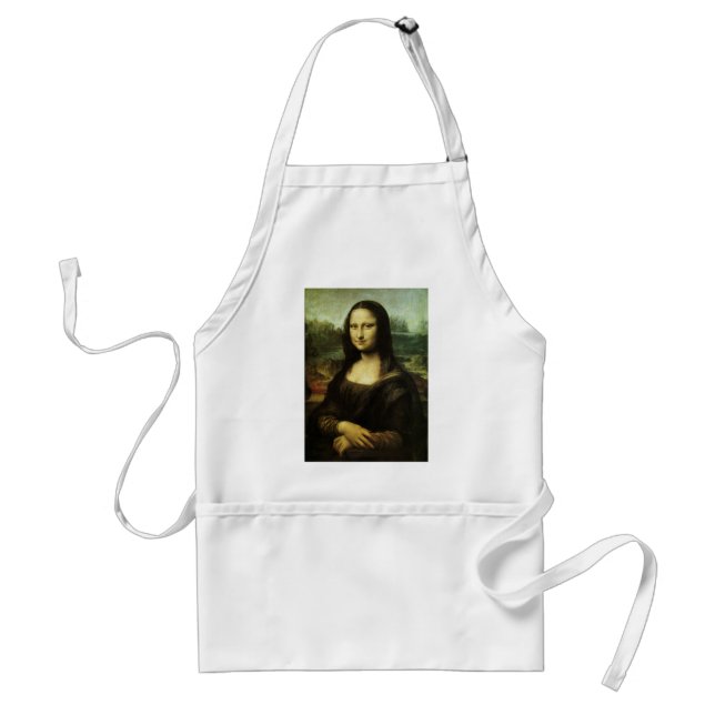 Leonardo da Vinci's Mona Lisa, Renaissance Art Adult Apron (Front)