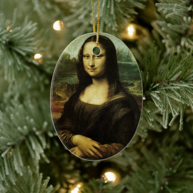 Leonardo da Vinci's Mona Lisa, Renaissance Art Ceramic Ornament (Tree)