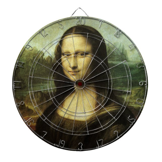 Leonardo da Vinci's Mona Lisa, Renaissance Art Dart Board (Front)