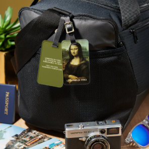 Leonardo da Vinci's Mona Lisa, Renaissance Art Luggage Tag
