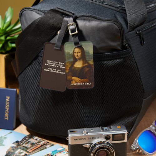 Leonardo da Vincis Mona Lisa Renaissance Art Luggage Tag
