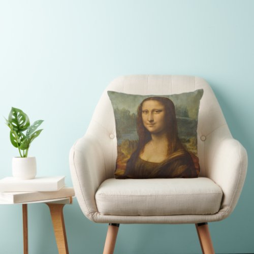 Leonardo da Vincis Mona Lisa Renaissance Art Throw Pillow