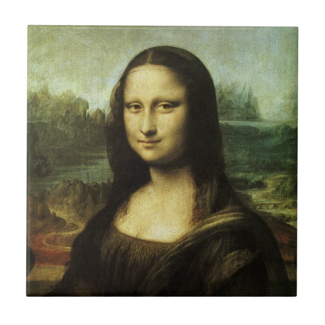 Leonardo da Vinci's Mona Lisa, Renaissance Art Tile (Front)