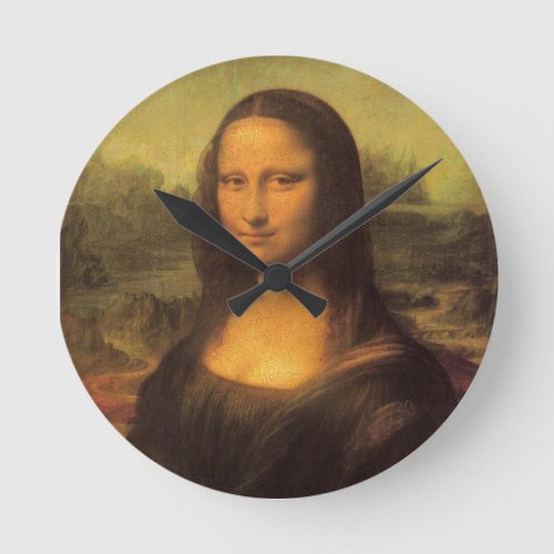 Leonardo Da Vincis Mona Lisa Round Clock