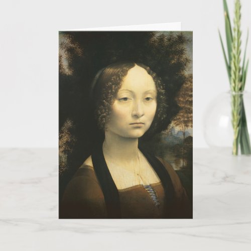 Leonardo da Vincis Portrait of Ginevra Benci Card