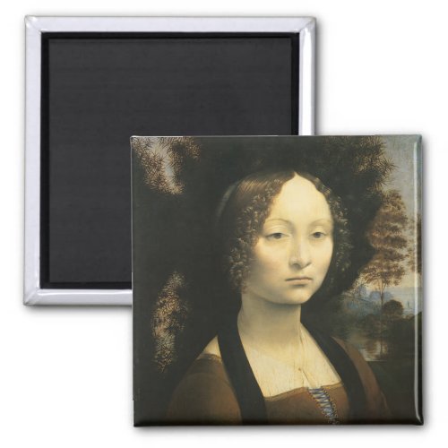 Leonardo da Vincis Portrait of Ginevra Benci Magnet