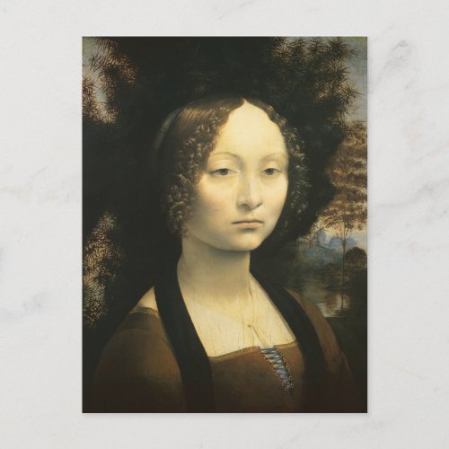 Leonardo da Vincis Portrait of Ginevra Benci Postcard