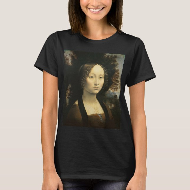 Leonardo da Vinci's Portrait of Ginevra Benci T-Shirt (Front)