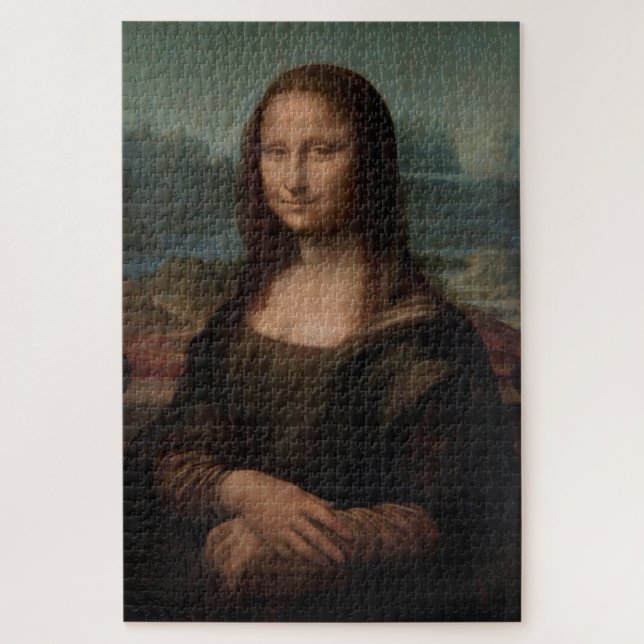 Leonardo da Vinci's Portrait of Mona Lisa Poster T Jigsaw Puzzle (Vertical)