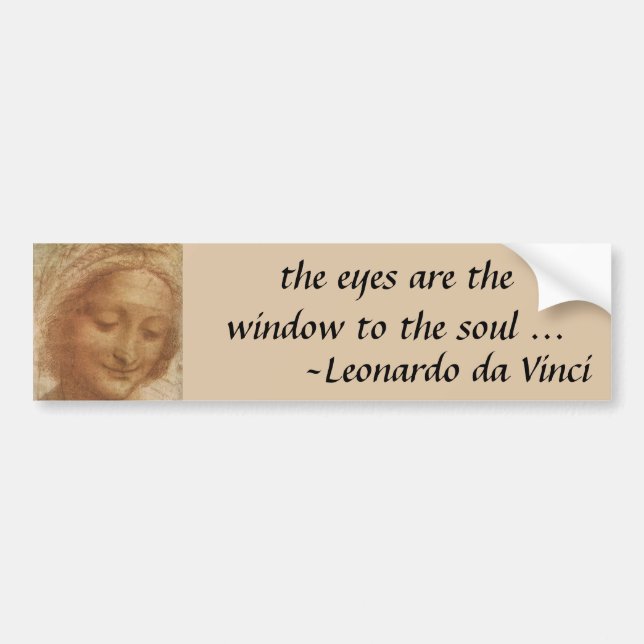 Leonardo da Vinci's Portrait of Saint Anne Study Bumper Sticker (Front)