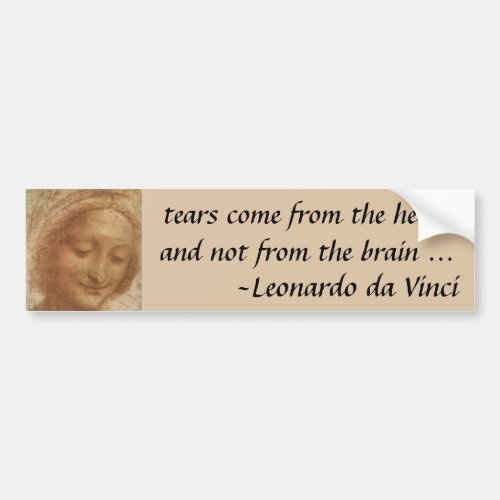 Leonardo da Vincis Portrait of Saint Anne Study Bumper Sticker