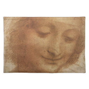 Leonardo da Vinci's Portrait of Saint Anne Study Cloth Placemat