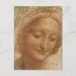 Leonardo da Vinci's Portrait of Saint Anne Study Postcard