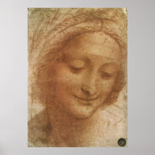 Leonardo da Vincis Portrait of Saint Anne Study Poster