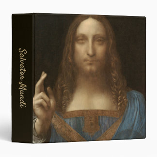 Leonardo da Vinci's Salvator Mundi (Jesus Christ) 3 Ring Binder