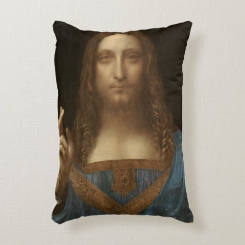 Leonardo da Vincis Salvator Mundi Jesus Christ Accent Pillow