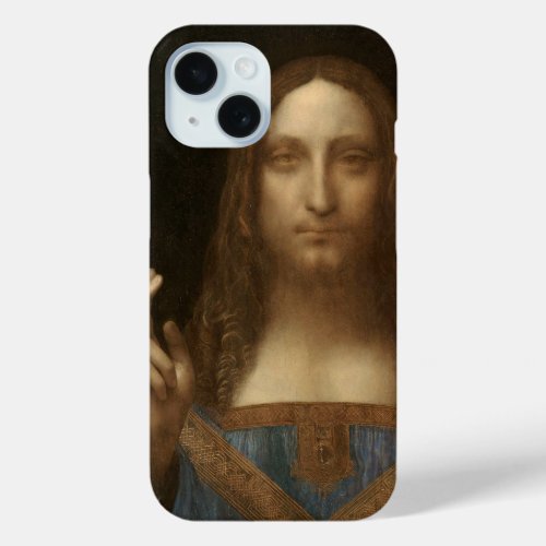 Leonardo da Vincis Salvator Mundi Jesus Christ iPhone 15 Case