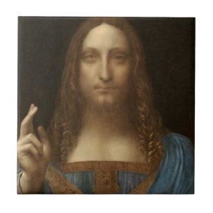 Leonardo da Vinci's Salvator Mundi (Jesus Christ) Ceramic Tile