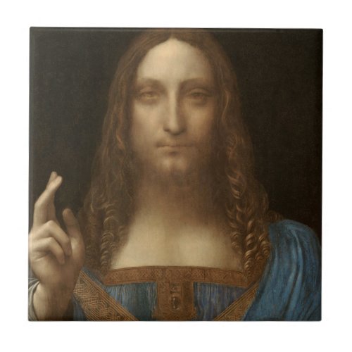 Leonardo da Vincis Salvator Mundi Jesus Christ Ceramic Tile