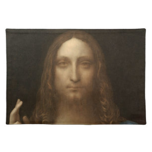 Leonardo da Vinci's Salvator Mundi (Jesus Christ) Cloth Placemat