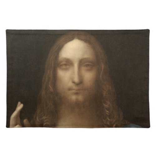 Leonardo da Vincis Salvator Mundi Jesus Christ Cloth Placemat