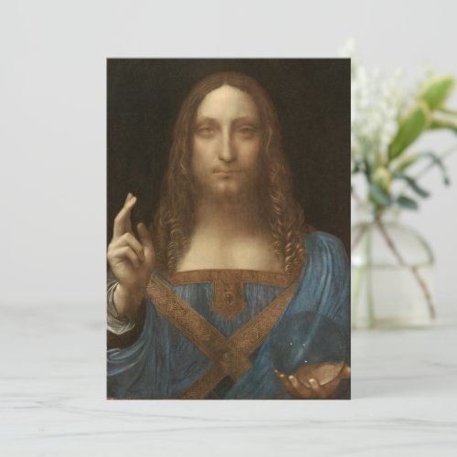 Leonardo da Vincis Salvator Mundi Jesus Christ Invitation
