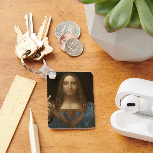 Leonardo da Vinci's Salvator Mundi (Jesus Christ) Keychain (Desk)