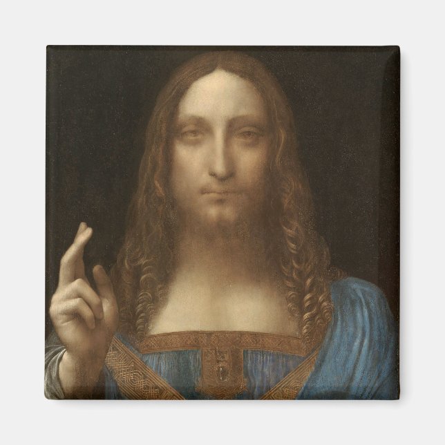 Leonardo da Vinci's Salvator Mundi (Jesus Christ) Magnet (Front)