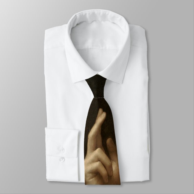 Leonardo da Vinci's Salvator Mundi (Jesus Christ) Neck Tie (Tied)
