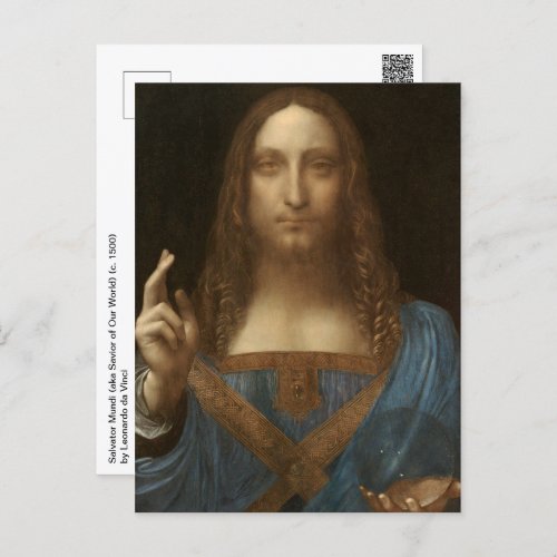 Leonardo da Vincis Salvator Mundi Jesus Christ Postcard