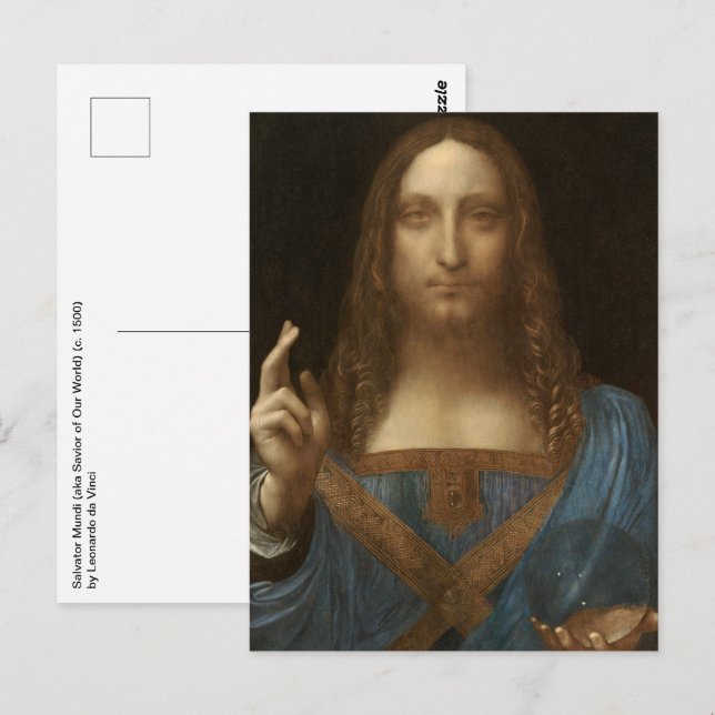 Leonardo da Vinci's Salvator Mundi (Jesus Christ) Postcard (Front/Back)