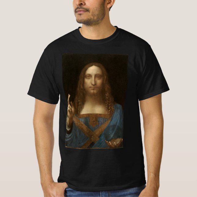 Leonardo da Vinci's Salvator Mundi (Jesus Christ) T-Shirt (Front)