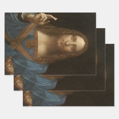 Leonardo da Vincis Salvator Mundi Jesus Christ Wrapping Paper Sheets