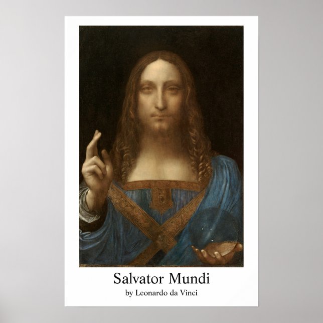 Leonardo da Vinci's Salvator Mundi Poster (Front)