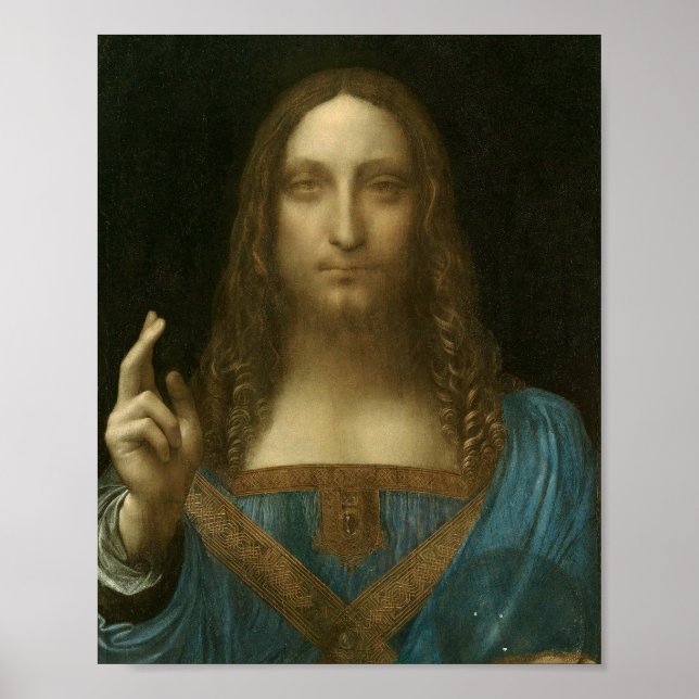 Leonardo da Vinci's Salvator Mundi Poster (Front)