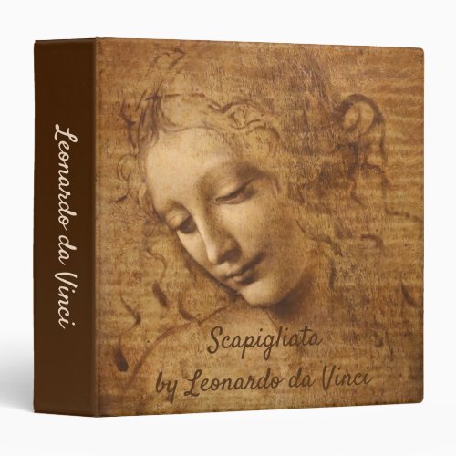 Leonardo da Vincis Scapigliata Head of a Woman 3 Ring Binder