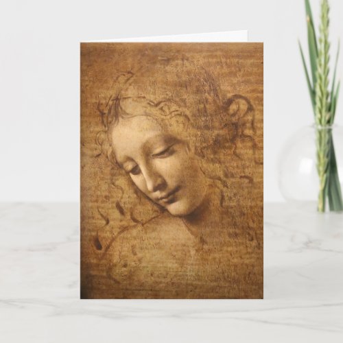 Leonardo da Vincis Scapigliata Head of a Woman Card
