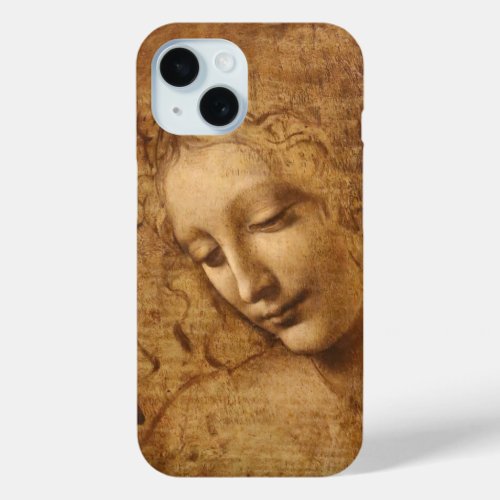 Leonardo da Vincis Scapigliata Head of a Woman iPhone 15 Case