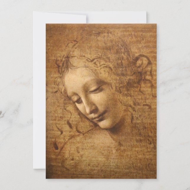 Leonardo da Vinci's Scapigliata, Head of a Woman Invitation (Front)