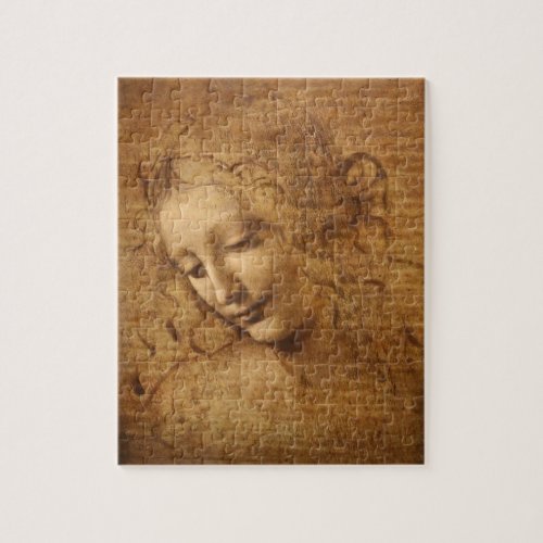 Leonardo da Vincis Scapigliata Head of a Woman Jigsaw Puzzle